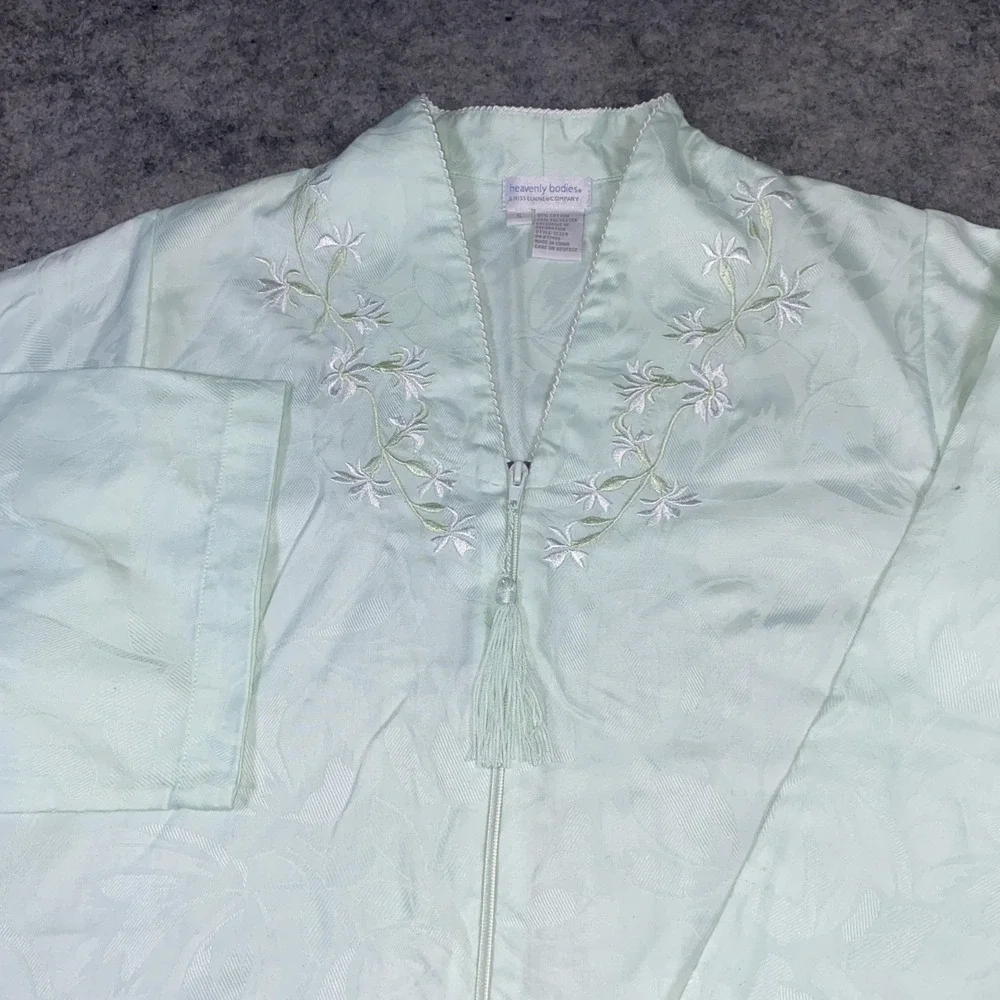 Miss Elaine Heavenly Bodies Nightgown‎ Women's S Mint Green Floral CottageCore